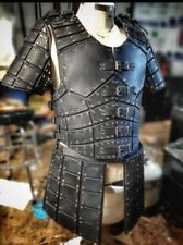 Black Leather Breastplate armour & Arm Bracers Medieval Viking Armor Costume SCA picture