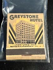 MATCHBOOK - 1930S - GREYSTONE HOTEL - MONTGOMERY, AL - UNSTRUCK picture
