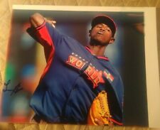 LUIS SEVERINO SIGNED 8X10 PHOTO NEW YORK YANKEES NYY W/COA+PROOF RARE WOW picture