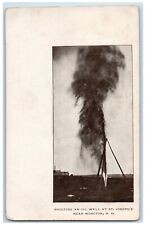c1900's Shooting An Oil Well At St. Joseph's Near Moncton N.B. Canada Postcard picture