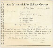 New Albany and Salem Railroad Co. - 1858-1860 dated Railway Bond - Various Denom picture