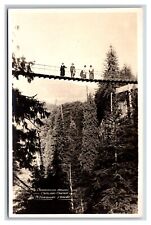 RPPC Capilano Suspension Bridge Vancouver BC Canada UNP Postcard F21 picture