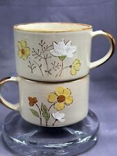 Vintage Stonecrest Floral Mugs Forever & Pamela Patterns Set Of 2 picture