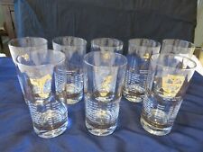 Collectors Vintage Sports glasses from the 1960s,wonderful condition,8 glass set picture