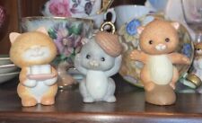 Vntg *ADORABLE* Avon “BestBuddies” Ceramic Figurines Cat Squirrel Chipmunk 1992 picture