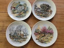 Vintage Four Seasons Plates.set Of 4. American Homestead  6- 1/4