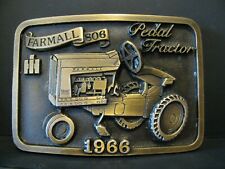 RARE 1966 Farmall 806 IH PEDAL TRACTOR Brass Belt Buckle Spec Cast Lt Ed 008/250 picture