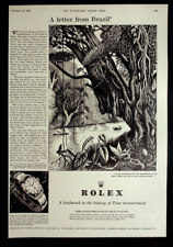 1953 Paper Advert, Rolex Oyster Watch, A Letter from Brazil, Jungle Scenery, rf2 picture