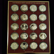 UNITED STATES HISTORY 1936 to 1955 Franklin Mint 20 Bronze Coins 1.70in. 44.00mm picture