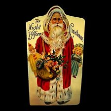 1993 The Night Before Christmas Santa Claus Die Cut Victorian B Shackman Vintage picture