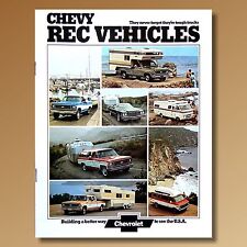 Mint UNCIRCULATED 1974 Chevrolet Recreational Vehicles Brochure Van Camper 2683 picture
