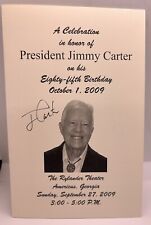 Jimmy Carter Signed 2009 85th Birthday Party Program POTUS Autographed picture