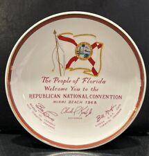 Florida Republican National Convention Plate 1968 Miami Beach By Walker China OH picture