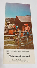 Brinwood Ranch Estes Park Colorado Rockies Vintage 1958 News Brochure Vacation picture