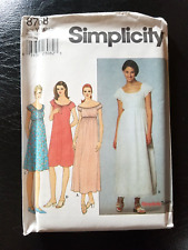 Simplicity 8768 Size Y 18-20-22 Sewing Pattern UNCUT Modern Regency Dress Gown picture