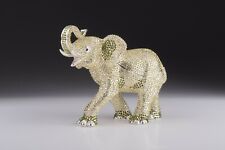 Keren Kopa Large Elephant LIMITED EDITION trinket box with Austrian crystals picture