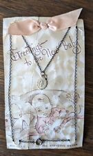 Antique Sterling Silver SAINT MARY BABY JESUS Pendant Necklace 31