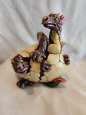 1998 WUI Pacific Giftware 2 Pink Dragons Hatching Out of an Egg Resin Figurine picture