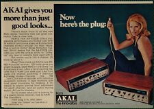 Akai AA-910DB 2Channel AS-980 4Channel Stereo Receivers Vintage Print Ad 1974 picture
