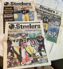 AUTOGRAPH Pittsburgh Steelers Digest  Covers — 11 Autographs Nice Lot NFL picture