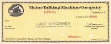 Victor Talking Machine Co. - American Bank Note Company Specimen Checks - Americ picture