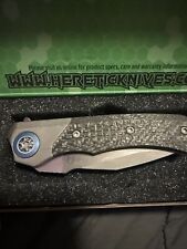Heretic V3 Wraith Prototype Battleworn Carbon Fiber Knife Brand New Never Used picture
