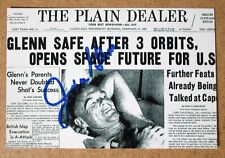 Signed JOHN GLENN 4x6 photo 1962 Cleveland Plain Dealer NASA Project Mercury picture