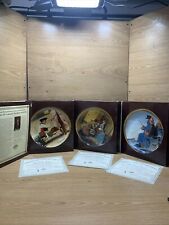 Norman Rockwell Vintage Edwin M.Knowles Collector Plates The Colonials Lot Of 3 picture