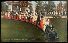 Vintage Postcard 1914 Miniature Railroad, White City, Chicago, Illinois (IL) picture