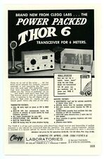 QST Ham Radio Magazine Print Ad New From CLEGG LABS...THOR 6 Transceiver (3/63) picture