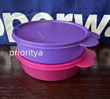 Tupperware Big Wonders Cereal Bowl 2 cup / 500ml Set of 2 Pink and Grape New picture