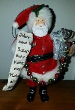 Santa Claus with Child's Wish List Christmas Ornament  picture