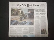 2023 OCTOBER 11 NEW YORK TIMES- ISRAEL TAKES BACK TOWNS, PREPARING TO GO OFFENSE picture