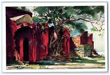 c1940 Ruins East Martello Fort Painting Avery Johnson Key West Florida Postcard picture