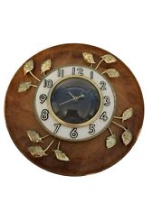 Vintage Gorgeous shabby chic United Metal Goods Electric Wall Clock Made in USA picture