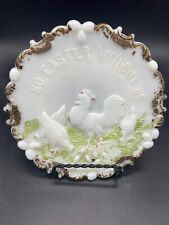 Antique Dithridge Milk Glass Easter Chicken Plate No Easter Without Us picture