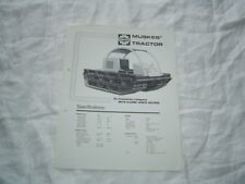 Bombardier muskeg tractor specification sheet brochure picture