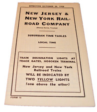 OCTOBER 1958 ERIE RAILROAD FORM 10 NEW JERSEY & NEW YORK RR PUBLIC TIMETABLE picture