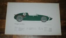 Cooper 2 - 2 Litre, vintage historic racing car print, George Oliver, 1963, UK picture