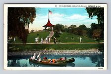 Detroit MI-Michigan, Belle Isle Park, Cedar Mound, Antique Vintage Postcard picture