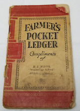 John Deere Farmer's Pocket Ledger 1925 Awful Missing Pages Booklet picture