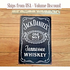 Jack Daniels Whiskey Bottle Label Tin Sign Old No 7 #7 Metal Art Tennessee Retro picture
