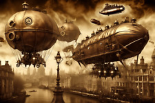 Steampunk Aliens Victorian London Airship Arrival_0 picture