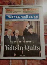 NEWSDAY JAN 1, 2000 BORIS YELTSIN STEPS DOWN picture