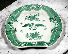 Vintage Green and White Porcelain Eagle Bird Decorative Plate Bowl Hong Kong picture
