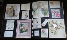 1940's 1950's Wedding Scrapbook with many Greeting Cards, honeymoon trip, photos picture