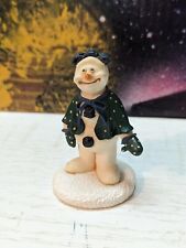 Vintage Signed Winterland Best Friends Snowman Toy Sack Brad Wilson 2001 Figure picture