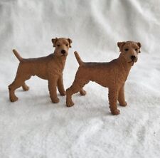 Airedale Terrier Dog Figurine Plastic Toy Brown Wire Hair 3