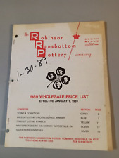 Vintage 1989 ROBINSON RANSBOTTOM POTTERY Products Wholesale Price List picture