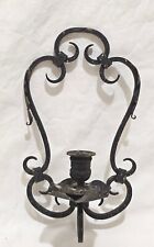 Vintage Cast Iron Wall Candle Holder Decor Ornate Pattern ~ 12